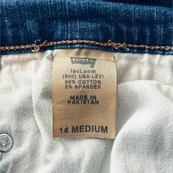 Levi Jeans 512 Size 14 Perfectly Slimming Boot Cut Blue Denim Stretch Levi's - Picture 6 of 8
